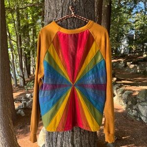 Aviator Nation Rainbow Starburst Crew M